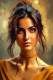 Ethereal Allure: A Portrait Of Intense Beauty (PRT-15697-104005) - Canvas Art Print - 24in X 36in