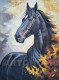 Horse Portrait Painting Vastu. (ART-3319-104136) - Handpainted Art Painting - 36in X 48in