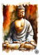 Meditation With Lord Buddha (PRT-8836-104362) - Canvas Art Print - 18in X 24in
