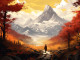 Anime Style Mountains L (PRT-7809-104462) - Canvas Art Print - 12in X 9in