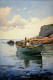 Sea Landscape With  1 (PRT-7809-104481) - Canvas Art Print - 8in X 12in