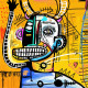 Dance Of Emotion - Man In Mood Abstract Painting (ART-3053-104486) - Handpainted Art Painting - 24in X 24in