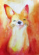 Smiley Fox (PRT-7699-104498) - Canvas Art Print - 17in X 24in