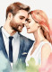 Romance 13 (PRT-8991-104603) - Canvas Art Print - 43in X 60in