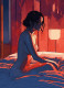 Modern Woman 11 (PRT-8991-104547) - Canvas Art Print - 43in X 60in