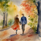 Romance 22 (PRT-8991-104619) - Canvas Art Print - 60in X 60in