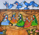 Ishwariya Nitriya ( Krishna Raas) (ART-7129-104731) - Handpainted Art Painting - 36in X 32in