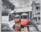 Tram In Kolkata (ART-8077-103713) - Handpainted Art Painting - 13in X 11in