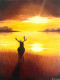 Golden Sunset (ART-16026-104838) - Handpainted Art Painting - 18in X 24in