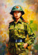 Female Vietnamese Soldier (PRT-8991-104912) - Canvas Art Print - 41in X 60in