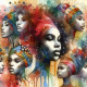 Modern Woman 4 (PRT-8991-105019) - Canvas Art Print - 60in X 60in