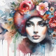 Modern Woman Abstract 10 (PRT-8991-105025) - Canvas Art Print - 60in X 60in