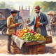 Fruit Vendor (PRT-8991-104997) - Canvas Art Print - 60in X 60in