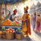 Fruit Vendor 6 (PRT-8991-105002) - Canvas Art Print - 60in X 60in