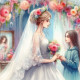 Wedding Girl (PRT-8991-105034) - Canvas Art Print - 60in X 60in