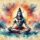 Mahadev 11 (PRT-8991-105059) - Canvas Art Print - 60in X 60in