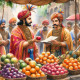 Fruit Vendor 10 (PRT-8991-105097) - Canvas Art Print - 60in X 60in