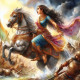 Warrior Princess 18 (PRT-8991-105094) - Canvas Art Print - 60in X 60in