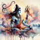 Mahadev 5 (PRT-8991-105053) - Canvas Art Print - 60in X 60in