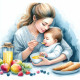 Mother's Love 7 (PRT-8991-105140) - Canvas Art Print - 60in X 60in