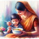 Mother's Love 5 (PRT-8991-105138) - Canvas Art Print - 60in X 60in