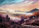 Cloudy Himalayan Mountain Sunset (ART-1232-105124) - Handpainted Art Painting - 15in X 11in