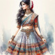Indian Girl 8 (PRT-8991-105247) - Canvas Art Print - 60in X 60in