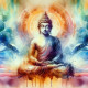 Buddha (PRT-8991-105319) - Canvas Art Print - 60in X 60in