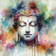 Buddha 4 (PRT-8991-105322) - Canvas Art Print - 60in X 60in