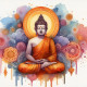 Buddha 5 (PRT-8991-105323) - Canvas Art Print - 60in X 60in