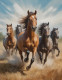 Horses (PRT-8991-105314) - Canvas Art Print - 47in X 60in