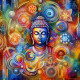 Buddha 9 (PRT-8991-105328) - Canvas Art Print - 60in X 60in