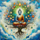 Buddha 11 (PRT-8991-105330) - Canvas Art Print - 60in X 60in