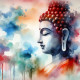 Buddha 2 (PRT-8991-105320) - Canvas Art Print - 60in X 60in