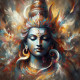 Mahadev 18 (PRT-8991-105394) - Canvas Art Print - 60in X 60in