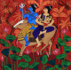 Lord Shiva (ART-3324-105371) - Handpainted Art Painting - 32in X 32in