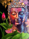 Lord Of Buddha (ART-8250-105377) - Handpainted Art Painting - 42in X 58in