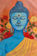 Zen Buddha (ART-8347-105539) - Handpainted Art Painting - 16in X 24in
