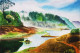 Watercolor Painting Of River In Forest (ART-16102-105639) - Handpainted Art Painting - 12in X 8in