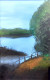 The River Bank (ART-16089-105643) - Handpainted Art Painting - 18in X 28in