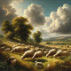 Sheep (PRT-8991-105665) - Canvas Art Print - 60in X 60in