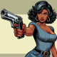 Comics Girl 12 (PRT-8991-105698) - Canvas Art Print - 60in X 60in