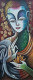 Buddha Painting (ART-3319-105769) - Handpainted Art Painting - 24in X 48in