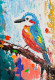 Kingfisher (ART-16193-105977) - Handpainted Art Painting - 8in X 12in