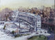 The White Building- 2 (ART-5995-106031) - Handpainted Art Painting - 15in X 11in