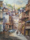 Hills Station-2 (ART-5995-106029) - Handpainted Art Painting - 11in X 15in