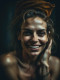A Smiling Woman (PRT-15676-106179) - Canvas Art Print - 14in X 18in
