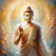 Serene Steps Of Wisdom: Gautam Buddha's Journey On Buddha Jayanti (PRT-15697-106058) - Canvas Art Print - 36in X 36in