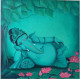 Sleeping Ganesha (ART-8916-106144) - Handpainted Art Painting - 24in X 24in