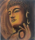 The Divine Buddha (ART-8916-106143) - Handpainted Art Painting - 14in X 12in